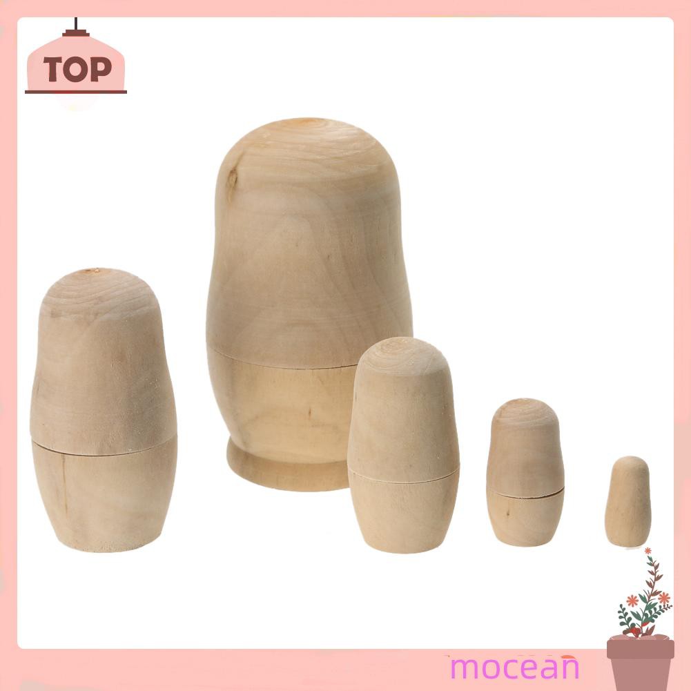 Bộ Gỗ Tô Màu Búp Bê Nga 5 Lớp