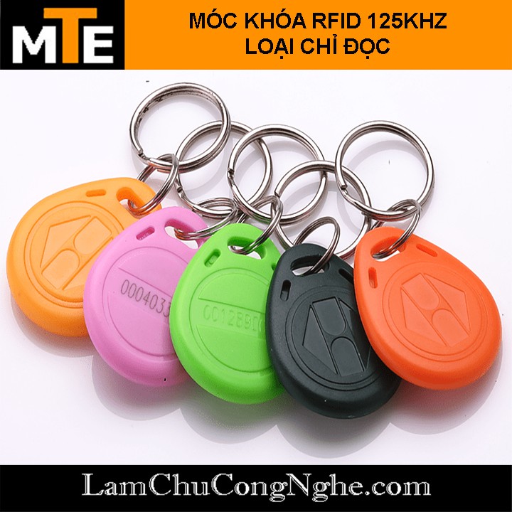 Thẻ từ RFID 125Khz dạng móc khóa (thẻ ID chip TK4100 dùng làm thẻ nhân viên, thang máy ...)