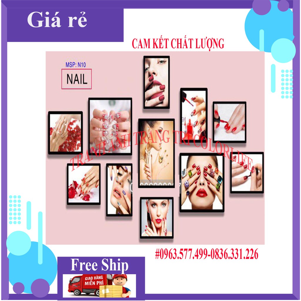 TRANH NAIL DÁN TƯỜNG TRANG TRÍ DECOR TIỆM NAIL ĐẸP GIÁ RẺ (KÈM CLIP THẬT)