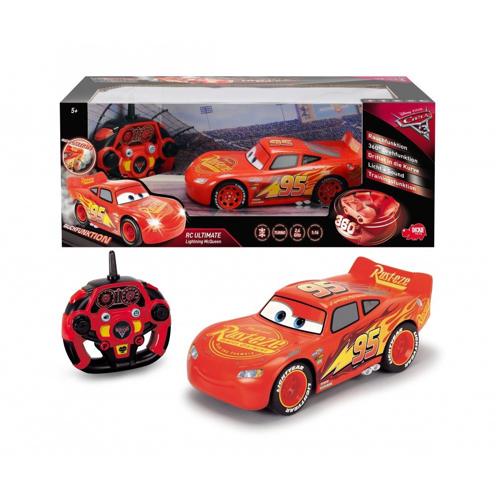 Xe điều khiển RC Ultimate Lightning McQueen, 1:16, màu đỏ- 3 kênh (2,4 GHz)