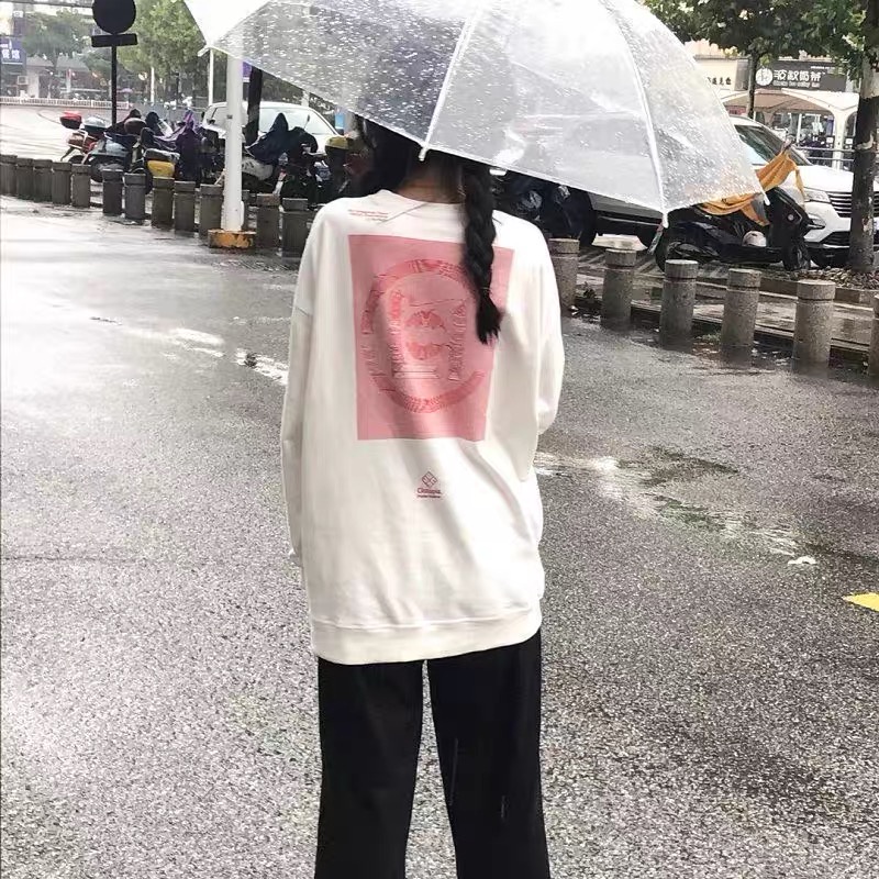 NRVP Áo Hoodie Dáng Rộng Thời Trang Hàn Quốc Đơn Giản Cá Tính Cho Nữ