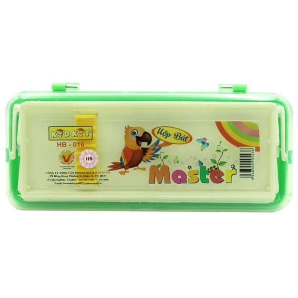 Hộp Bút Nhựa HB-016 Kidkit Master - Màu Xanh Lá (Mẫu Bao Bì Giao Ngẫu Nhiên)