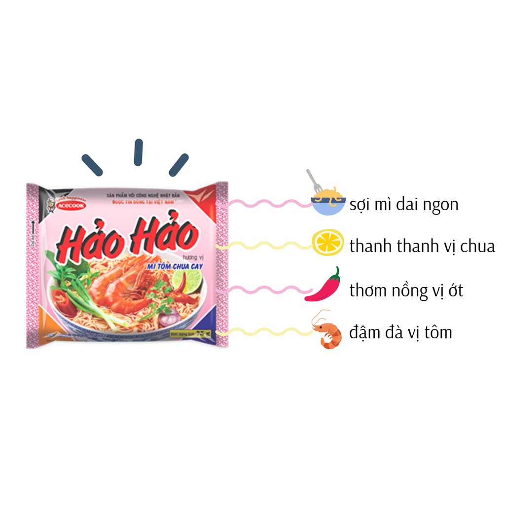 Mì Hảo Hảo chua cay 75gr | BigBuy360 - bigbuy360.vn