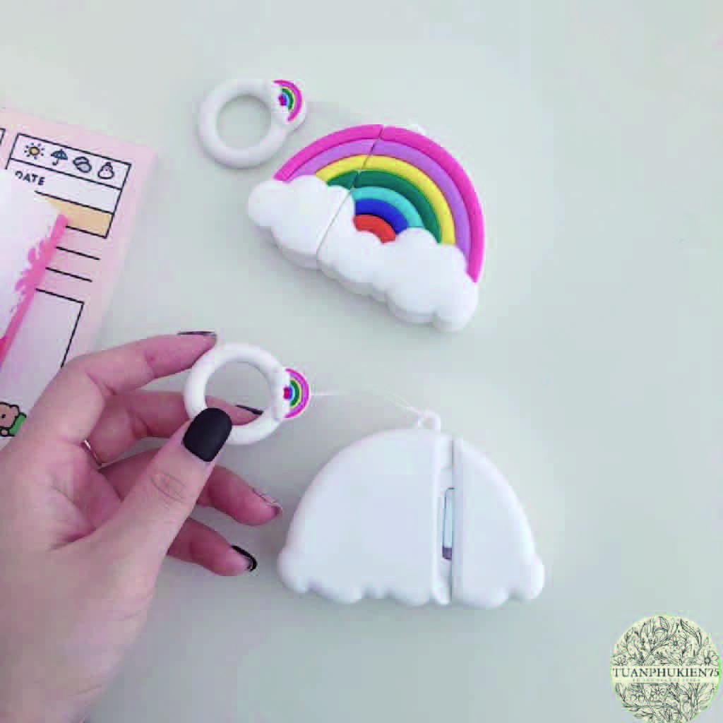 Airpods Case CUTE RAINBOW Case Tai Nghe Không Dây Airpods 1/2/i12 - MOBILE89