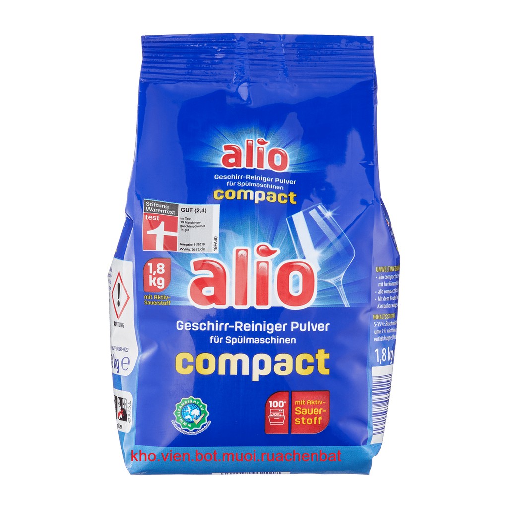 Bột rửa bát Alio Compact 1.8kg (Mùi nhẹ dịu) - Hàng nội địa Đức