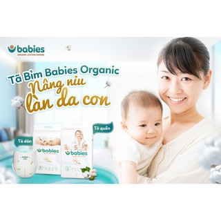 Tã Bỉm DÁN/QUẦN BABIES ORGANIC an toàn cho bé S66/M56/L46//M54/L50/XL46/XXL40 Bỉm xuka