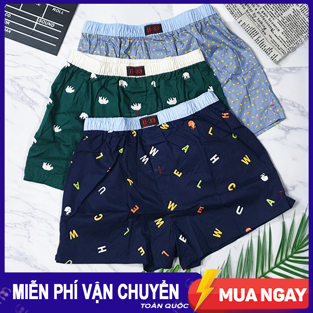 Quần Đùi Boxer Nam H33 - Quần Ngủ Nam, Mặc nhà Cao Cấp - hàng VNXK.ZK01