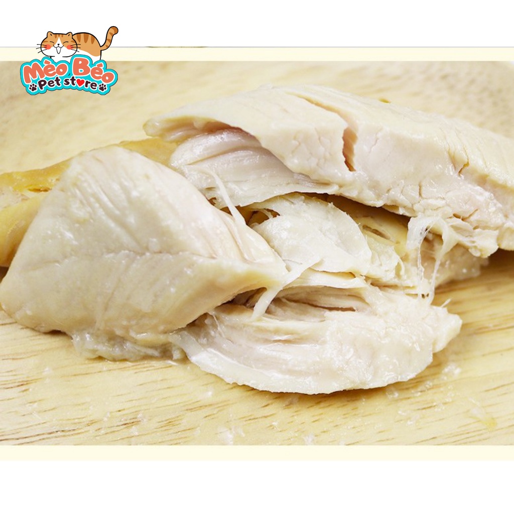 Ức gà tươi hấp ăn liền Masti cho chó mèo - gói 40g