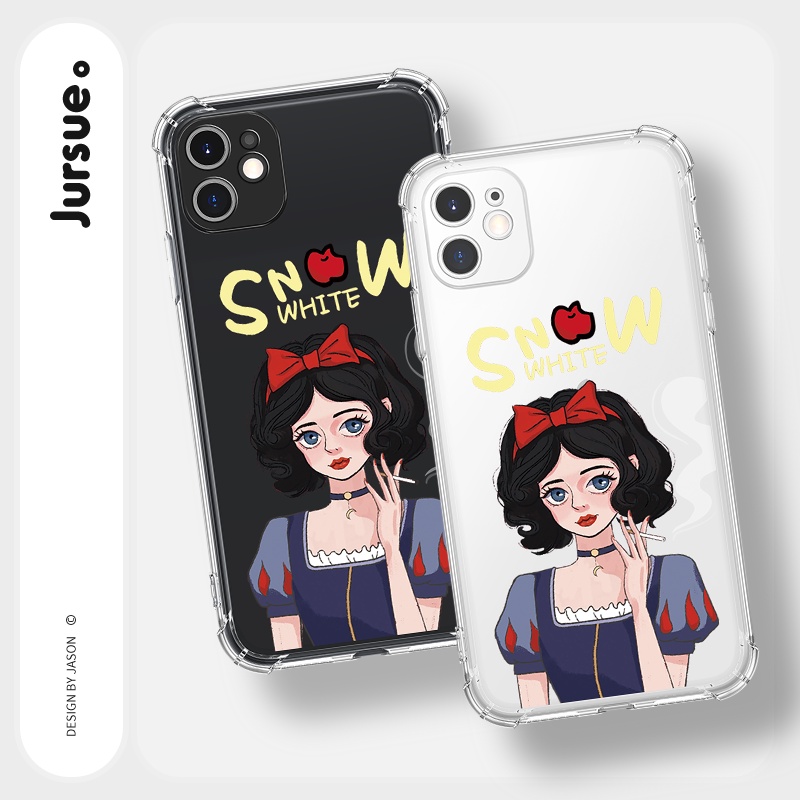 Ốp lưng JURSUE chống sốc hoạt hình dễ thương đẹp cho iPhone 13 12 11 Pro Max SE 2020 X XR XS ip 8 7 6 6S Plus kute Y30
