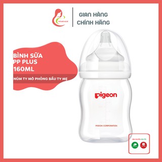 Bình sữa Pigeon cổ rộng PP Plus 160ML/240ML { CHÍNH HÃNG PIGEON }