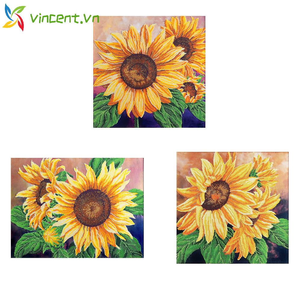 Toàn Bộ Tranh Thêu Chữ Thập DIY 11CT Hình Hoa Hướng Dương