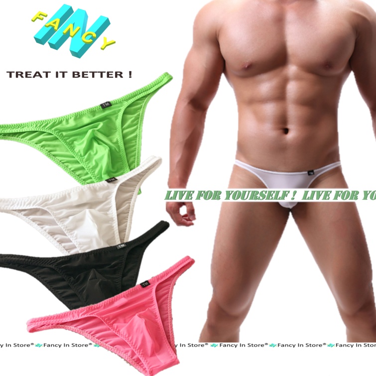 Quần Lót Nam Bikini Thun Lạnh Mỏng Mát, Phong Cách Nhật Bản Gợi Cảm Fancy In - th012