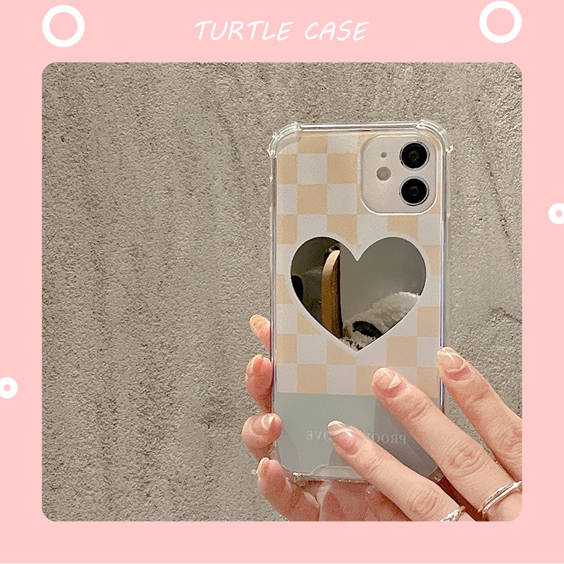 Ốp điện thoại mềm tráng gương hình trái tim thời trang cho iphone 12 11 Pro Pro Max Xs Max Xr 8 7 6 6s plus