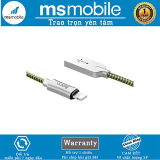 Cáp sạc hoco u10 lightning cho iphone ipad bọc dù , đầy pin tự ngắt, dài 1,2m