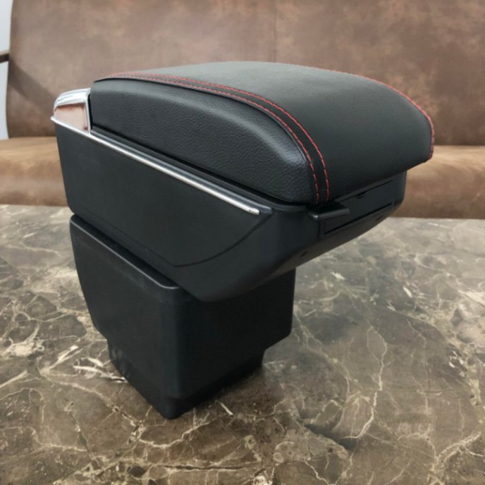 Sản Phẩm Hộp tỳ tay xe hơi, ô tô dành cho xe Mazda 2S tích hợp 7 cổng USB mã DUSB-MDA2S: Màu Đen và Be .
