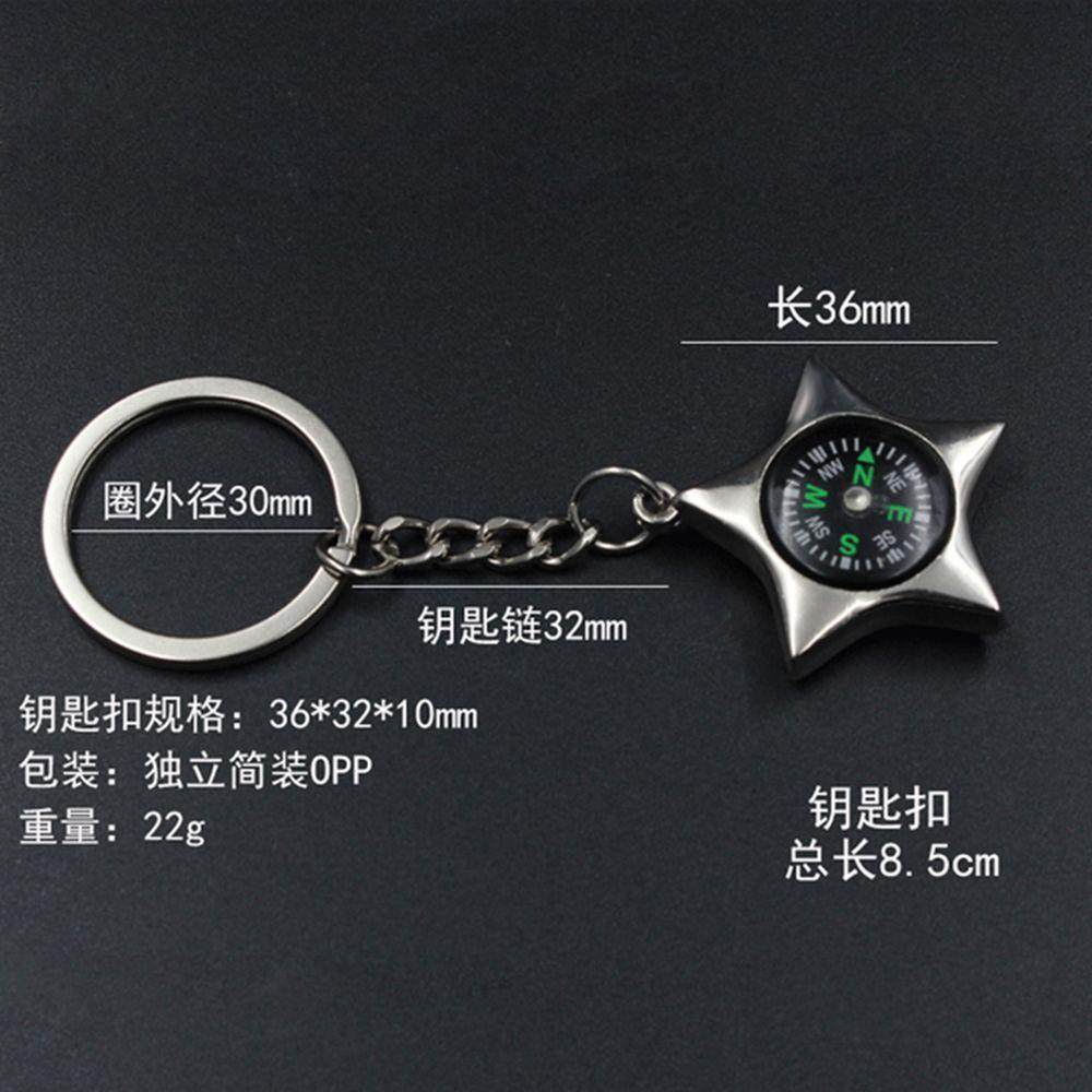 NICKOLAS Móc Khóa Hình La Bàn Năm Cánh Sáng Tạo