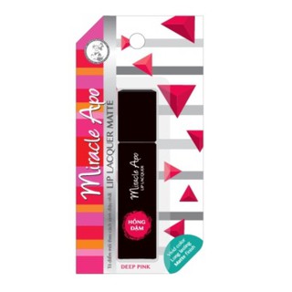 Son kem lì Miracle Apo Lip Lacquer Matte Deep Pink 3ml (Hồng đậm)