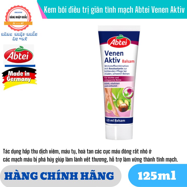 Kem Bôi Giãn Tĩnh Mạch Abtei Venen Aktiv Balsam - 125 ml