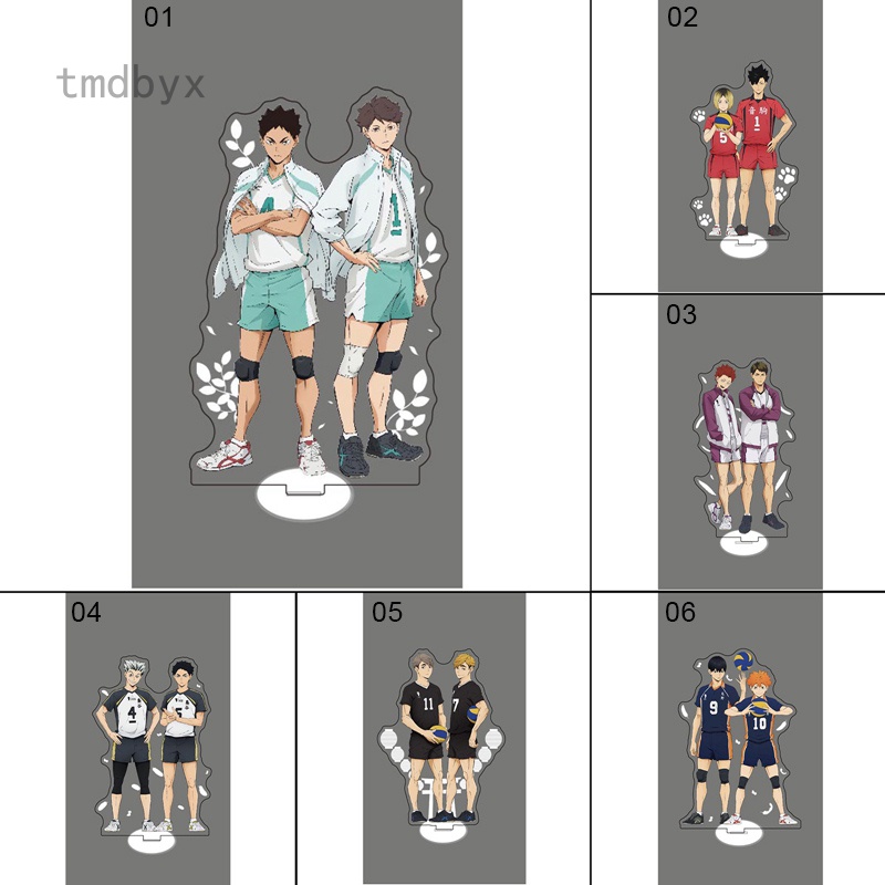 Tmdbyx Haikyu!! Mô Hình Nhân Vật Haikyuu Hinata Kageyama Tsukishima Sugawara Kèm Giá Đỡ Bằng Acrylic
