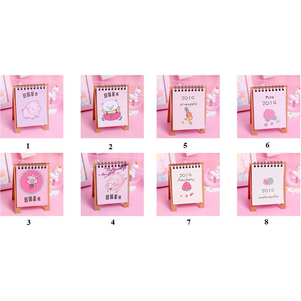 Lịch Để Bàn Mini 2019