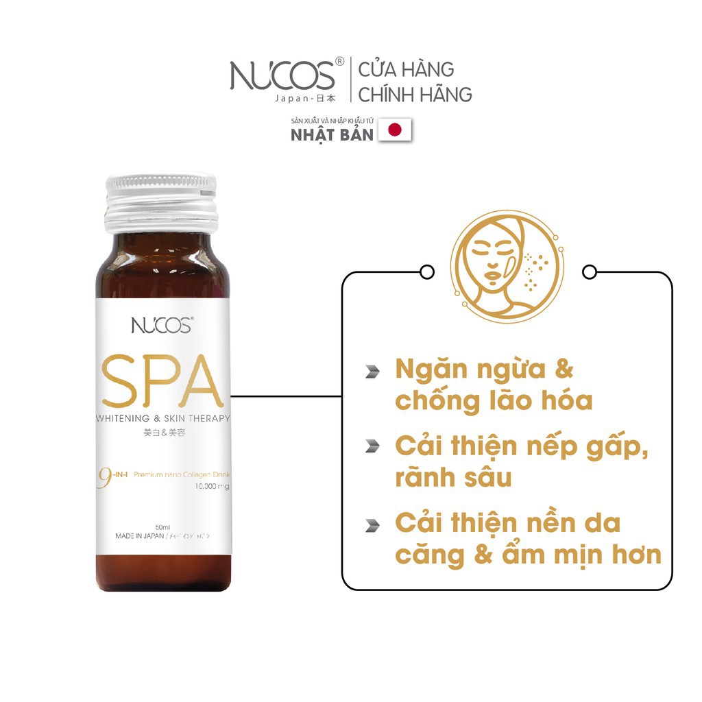 Collagen nước căng bóng da ngừa lão hóa Nucos Spa 10000 50ml x 10 chai | BigBuy360 - bigbuy360.vn