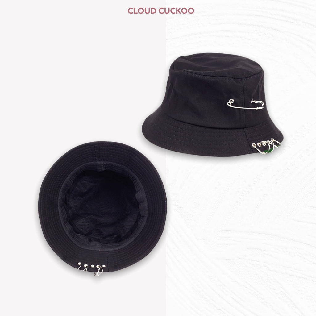 Mũ Bucket Rộng Vành Kèm Phụ Kiện Cá Tính - Mã Số: MBK05118