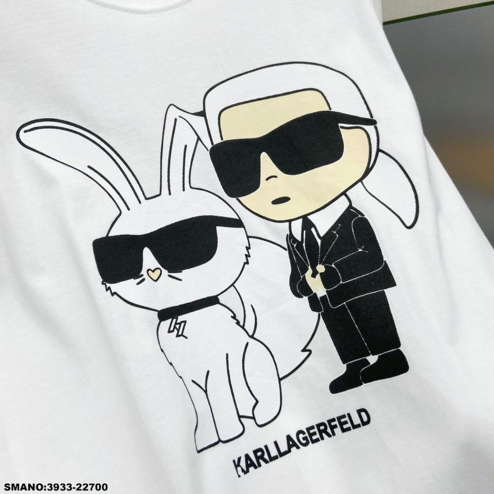 Áo Phông Nam FD In Hình Karl&amp;Thỏ Cực Chất - Áo Thun FS In Nhiệt Cao Cấp