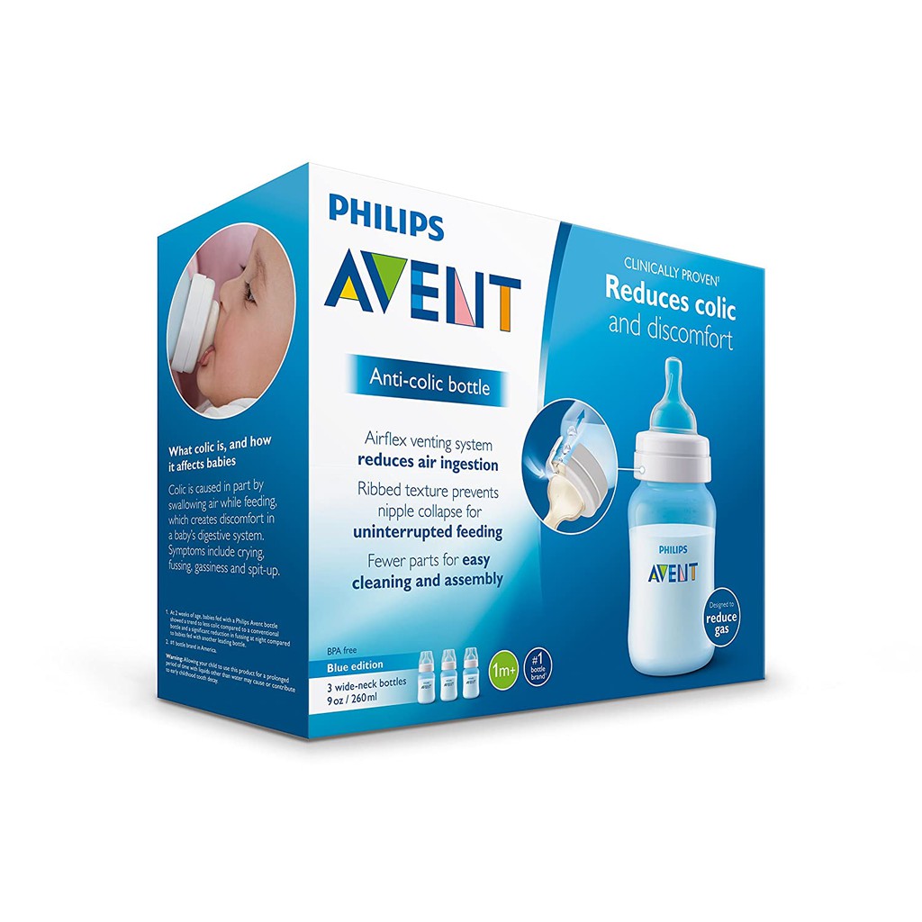 Bình sữa FREESHIP bình sữa em bé chống đầy hơi Philips Avent Natural 260ml tách set, Hàng air Mỹ chính hãng