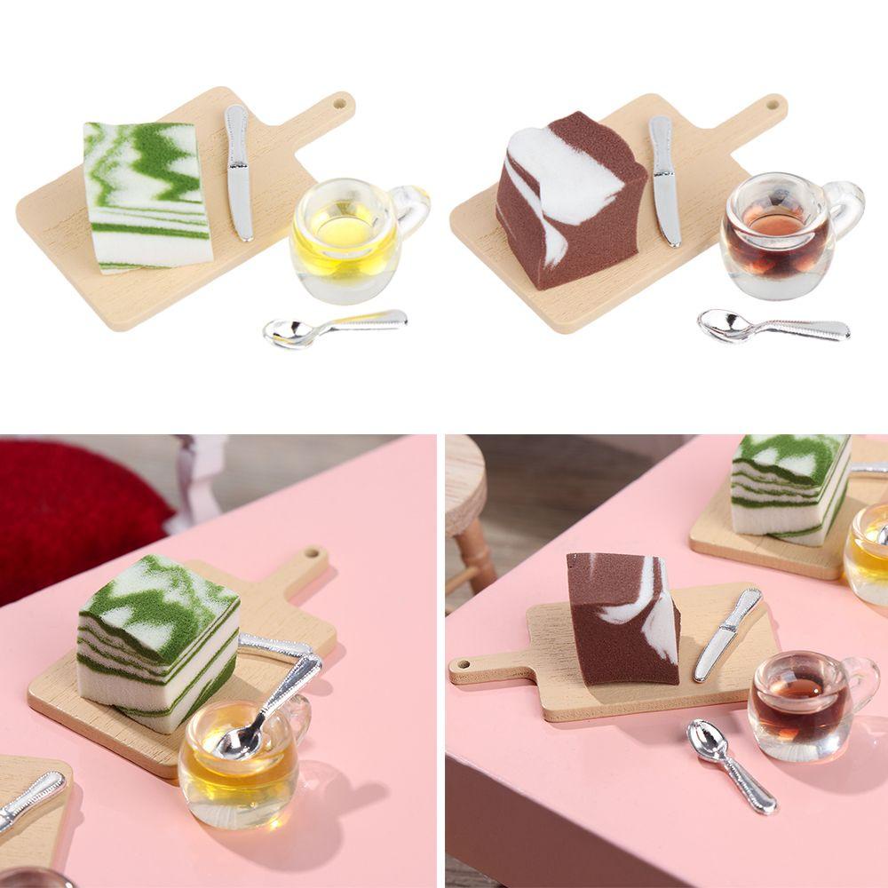 Set 1: 12 Món Đồ Chơi Nhà Bếp Búp Bê + Dụng Cụ Làm Bánh + 1 Bánh Kem Tỉ Lệ 1: 12