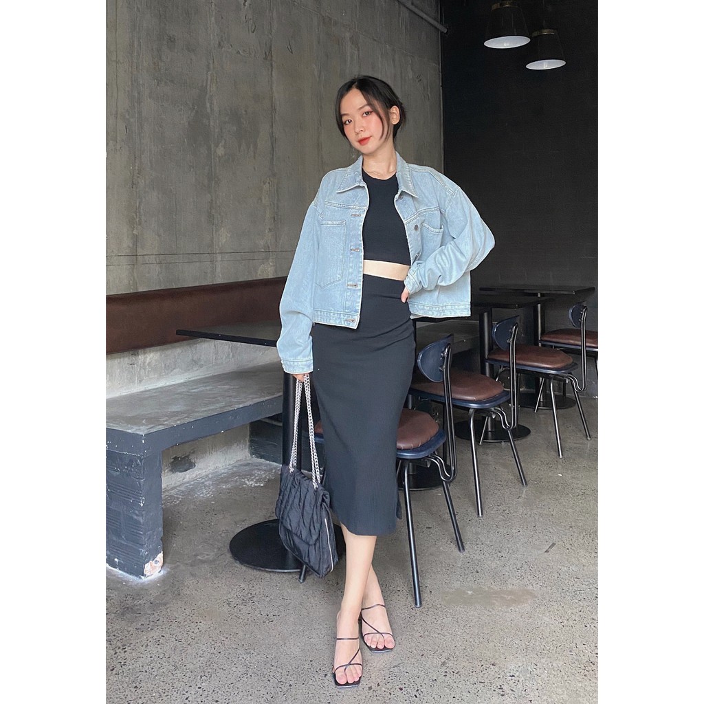 Chân váy midi ôm xẻ tà TILLY SKIRT | BigBuy360 - bigbuy360.vn