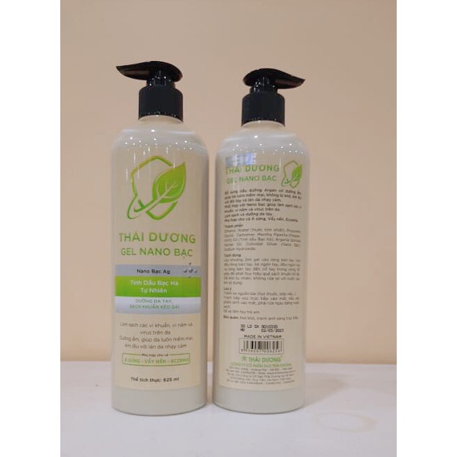 Gel Rửa Tay Khô Bạc hà + Nano bạc - Thái Dương - 625ml | BigBuy360 - bigbuy360.vn
