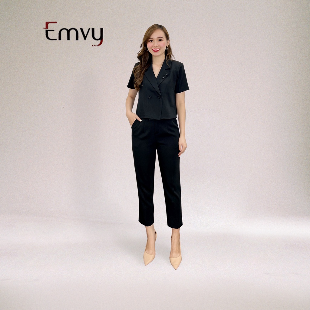 Set vest nữ công sở tay lỡ chất liệu Mango ý cao cấp Emvy Fashion S118