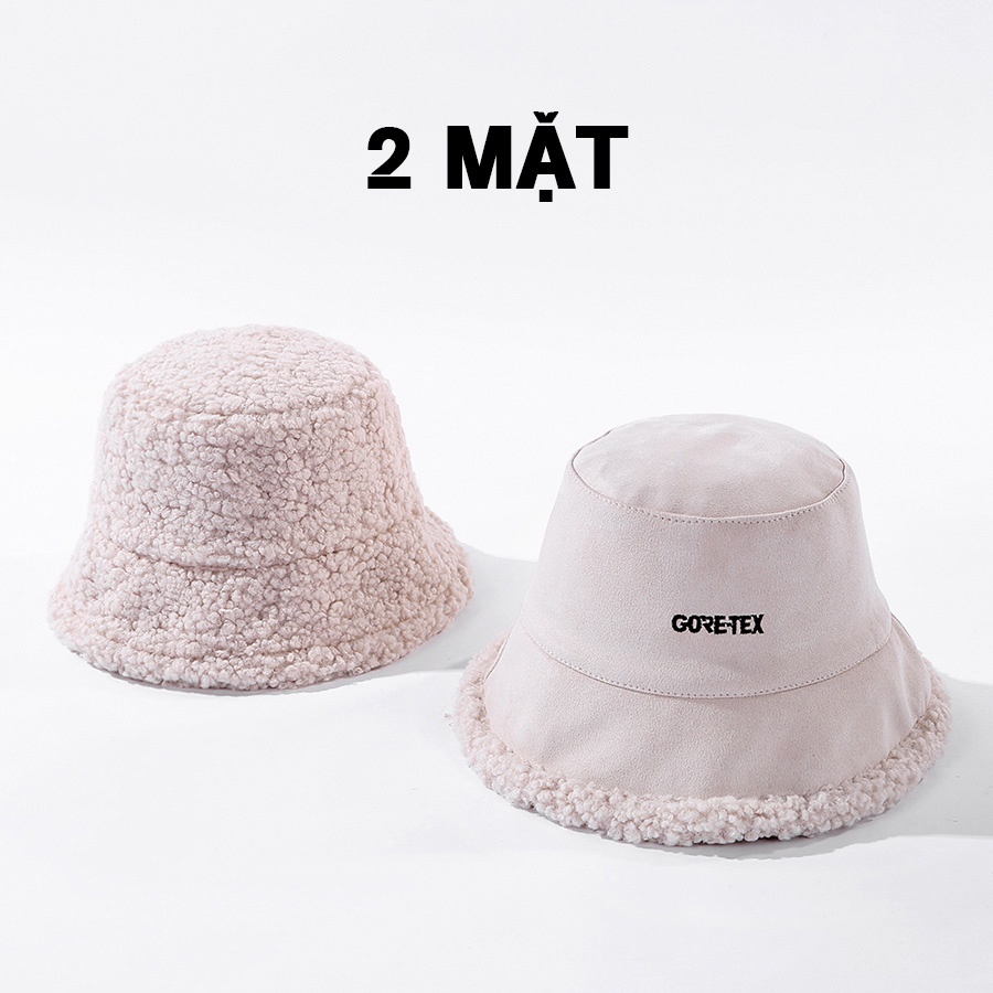 Nón 2 Mặt Loại Dày Bucket Goretex Phối Mặt Lông L2002