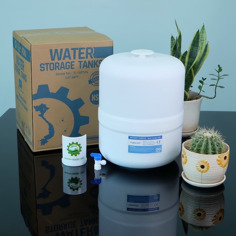 Bình áp - bình chứa nước 10 lít thép bọc nhựa , bình thép đài loan , trung quốc cho máy lọc nước Kangaroo