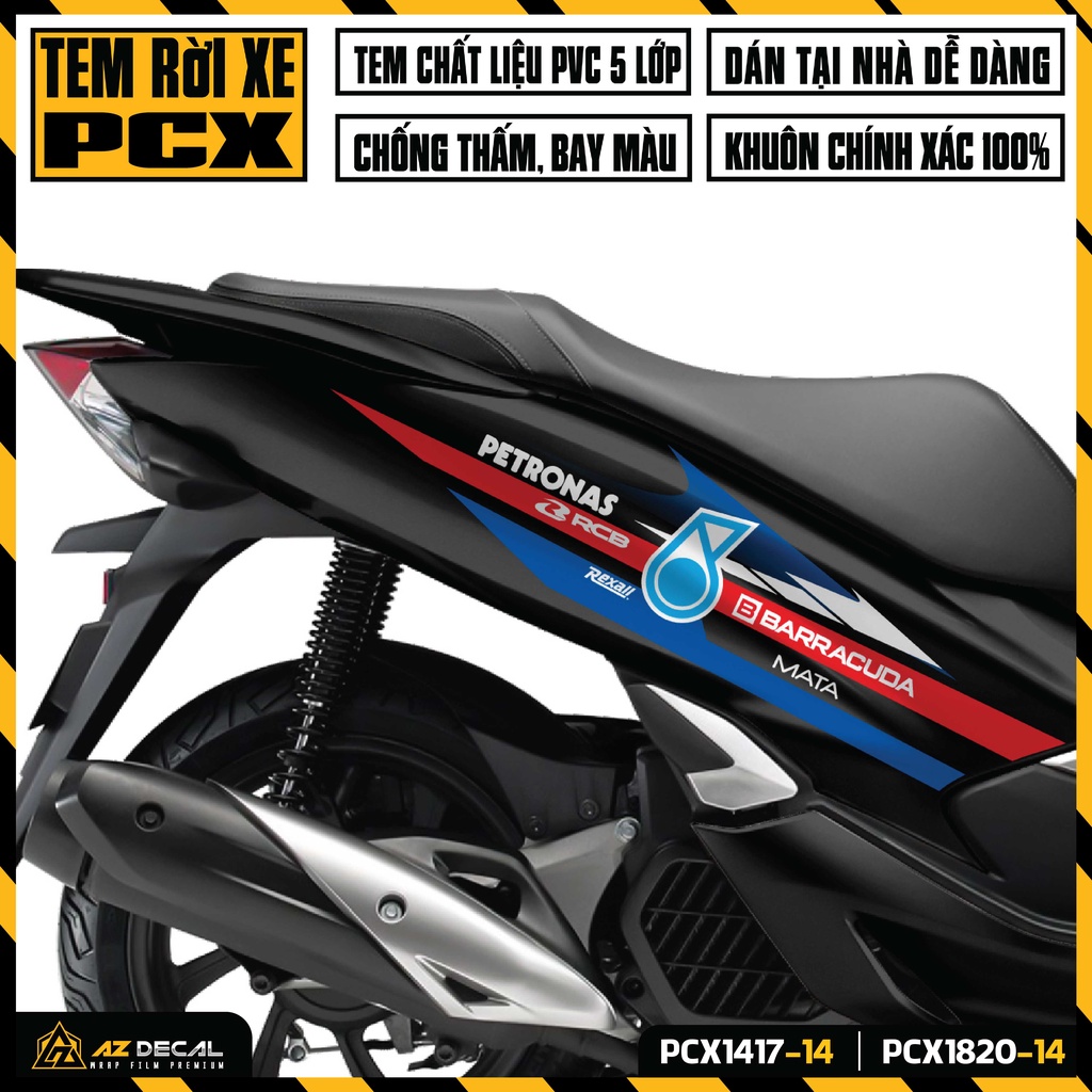 Tem Rời Dán Xe PCX 2014 - 2020 Mẫu Petronas | PCX-14 | Decal Chế PCX 125 150 160 Chống Nước, Bền Màu
