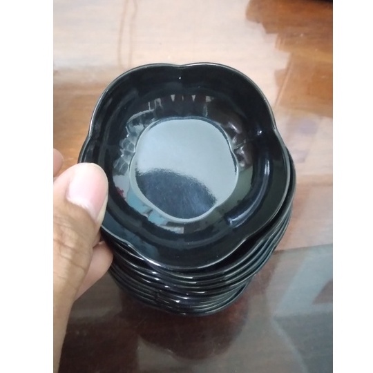 Bộ 10 chén nước chấm đựng tương,ớt,tiêu nhựa Melamine màu đen nhiều Size