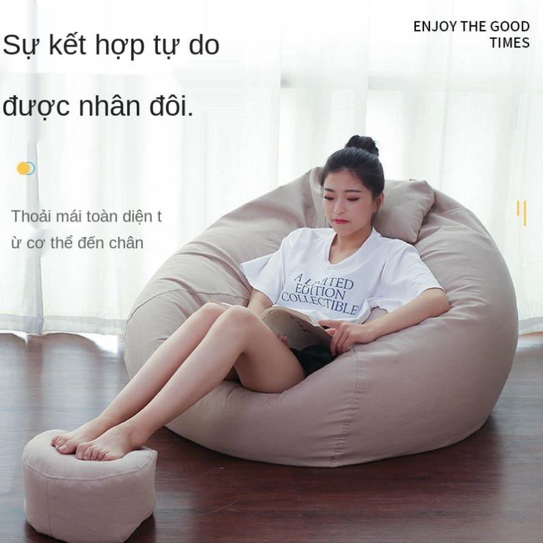 Ghế sofa lười tatami net màu đỏ beanbag bean bag ban công phòng khách nhỏ ngủ đơn ..