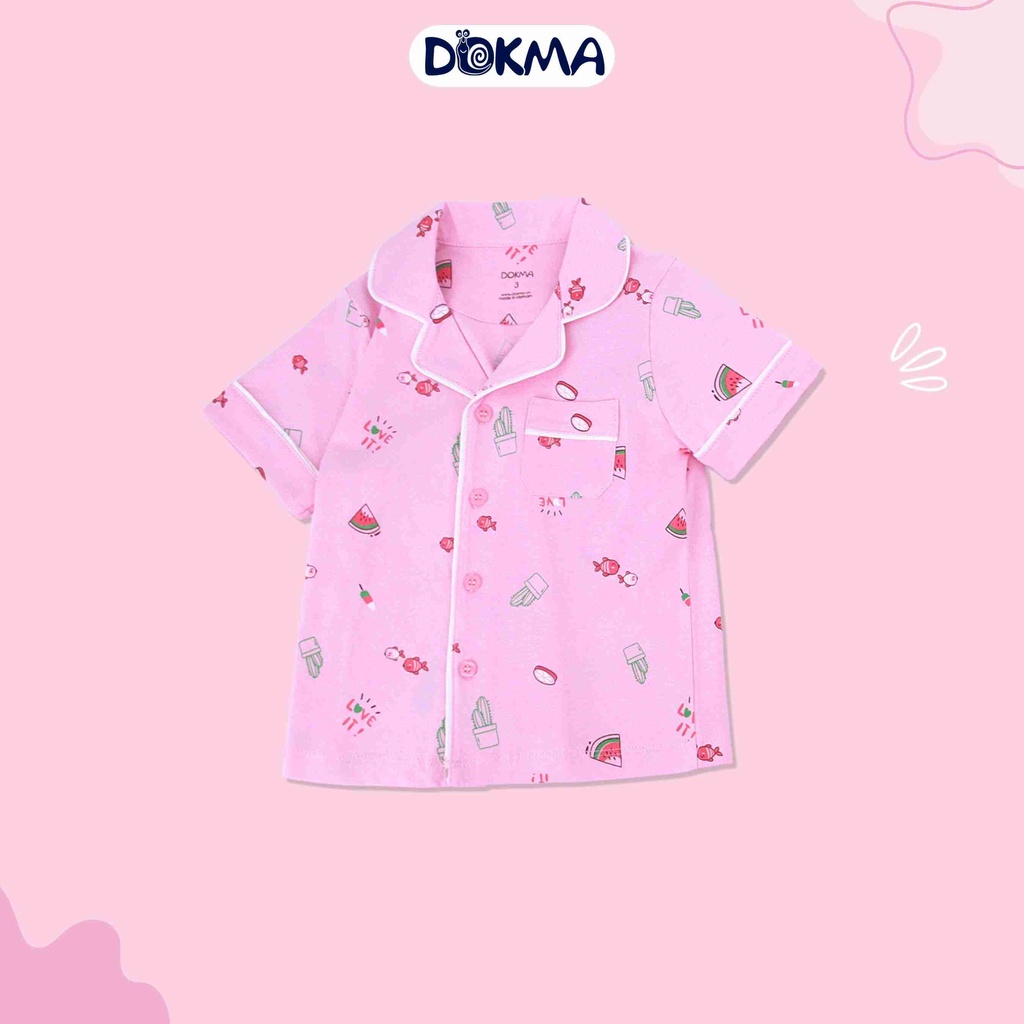 DB865A Áo pijama cộc tay Dokma (2-6T)
