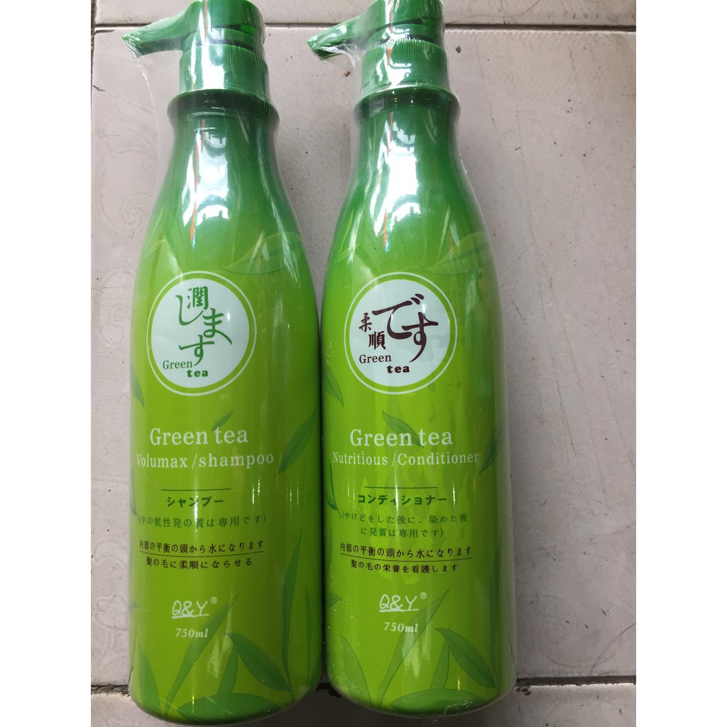 Dầu gội xả trà xanh Green tea 750ml x 2 - Chính Hãng