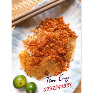 100g bánh tráng tôm cay trộn tỏi hành long an dona