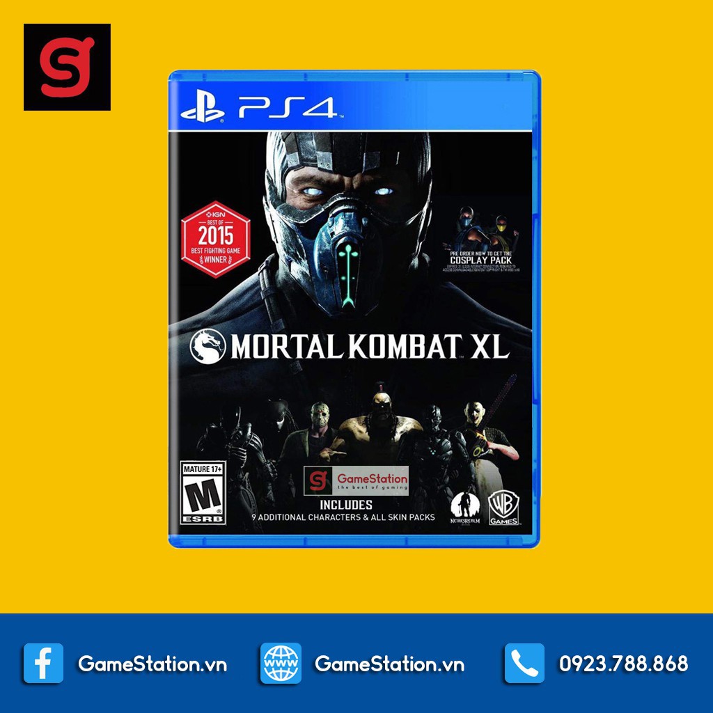 [Mã SKAMCLU9 giảm 10% đơn 100K] Đĩa Game PS4: Mortal Kombat XL - hệ US