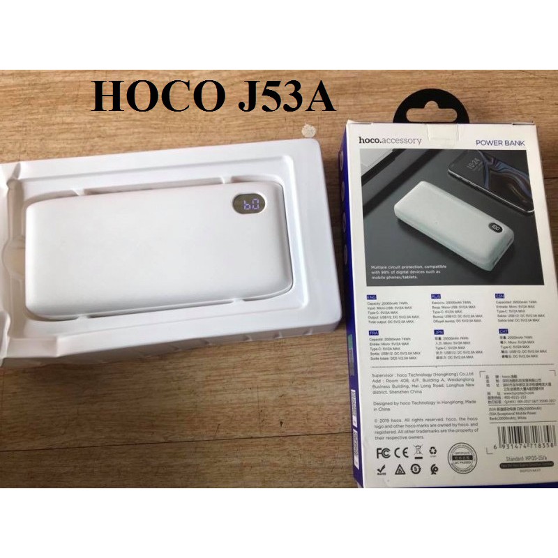 Freeship | SẠC DỰ PHÒNG CHÍNH HÃNG HOCO 20.000mAh | THỜI GIAN SẠC NHANH | THIẾT KẾ 2 CỔNG RA USB TIỆN DỤNG | 11000