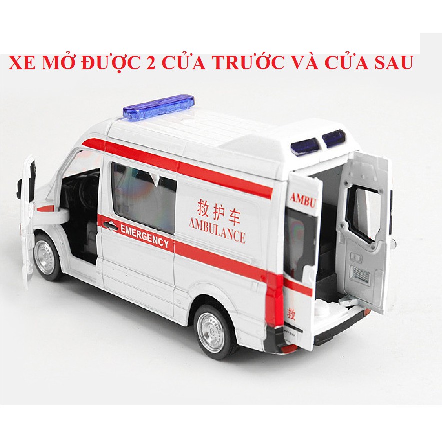 Xe cứu thương RMZ city car tỉ lệ 1:36 mô hình xe ô tô đồ chơi trẻ em bằng kim loại