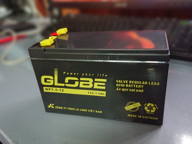 🔴 Ắc quy xe điện trẻ em GLOBE - 12V 7,5ah ( loại tốt )