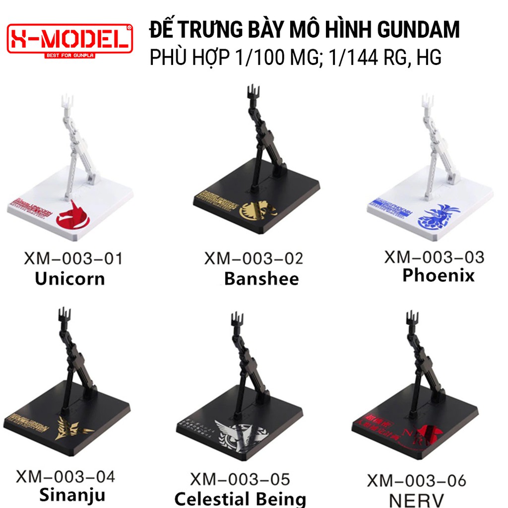 Đế trưng bày nhân vật, mô hình đồ chơi Gundam, X-MODEL XM003  Action Base  phù hợp 1/100; 1/144