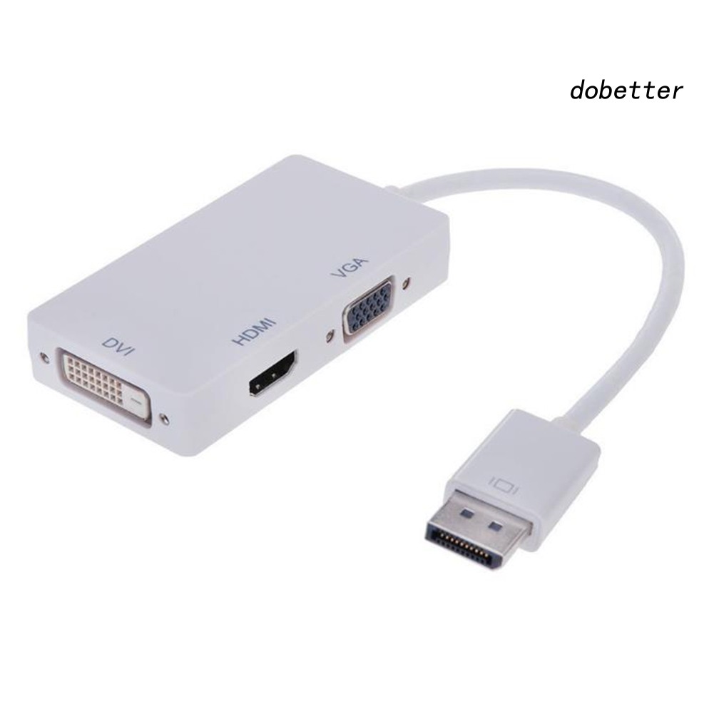 DOH_Multi-Function 3-in-1 Adapter DisplayPort DP to HDMI/DVI/VGA Converter Cable