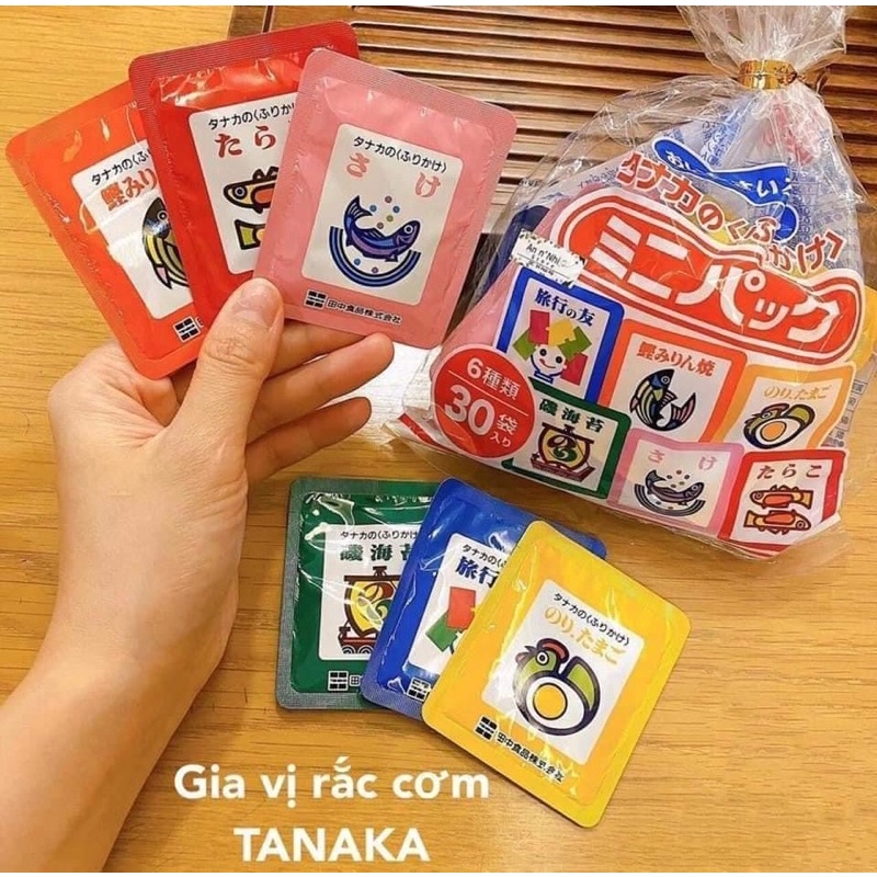 GIA VỊ RẮC CƠM TAKANA NHẬT 6 VỊ 30 GÓI 75GR CHO BÉ TRÊN 1 TUỔI