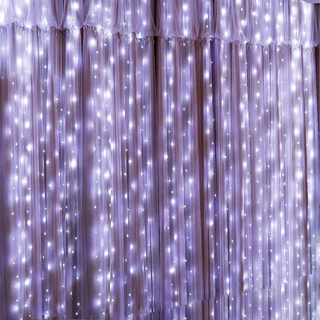 3m LED Fairy Light Vòng hoa Đèn rèm Điều khiển từ xa Đèn dây USB Năm mới Giáng sinh Trang trí nội thất Trang trí nội thất Phòng ngủ Cửa sổ