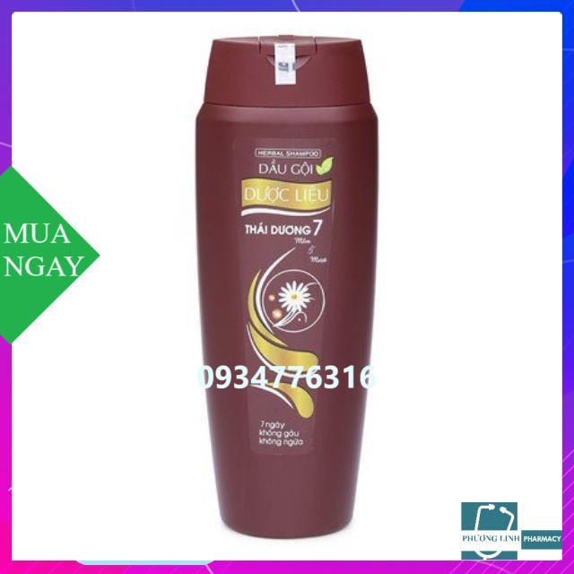 Dầu gội Dược Liệu Thái Dương 7 màu Nâu 200ml: 7 ngày hết gàu, hết ngứa