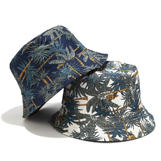 Mũ bucket nam nữ họa tiết nón bucket tai bèo đội 2 mặt đi biển du lịch phong cách ...